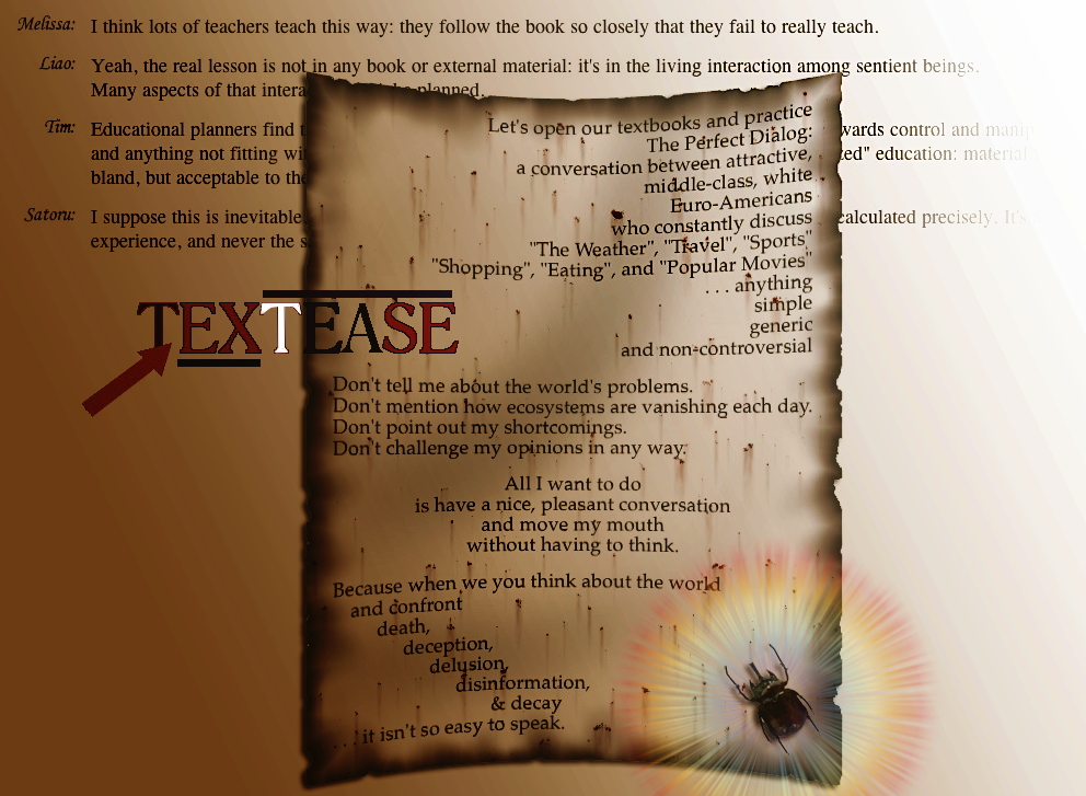 Texte(a)se - an anti-poem by T Newfields