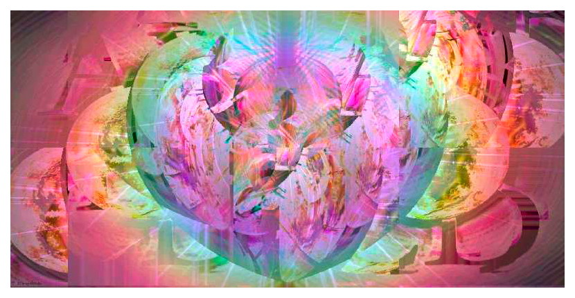 Heart Shards / Coeur Criqué / Corazn Agrietado / Gespaltenen Herz / Wareta Kokoro - an art work by T Newfields created in Nov. 2001