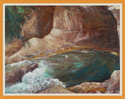 Red Rock Water Basin - a painting by Jean Price Norman