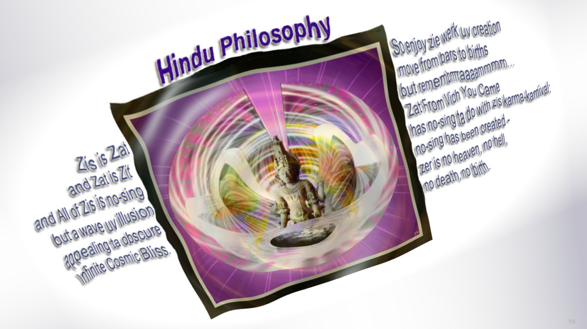 Hindu Philosophy - a pictorial poem by T Newfields