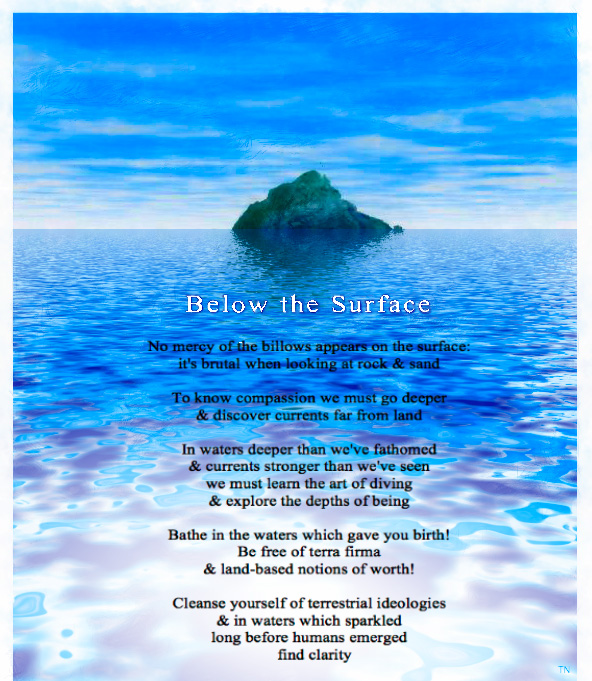Below the Surface - an artwork & poem by T Newfields