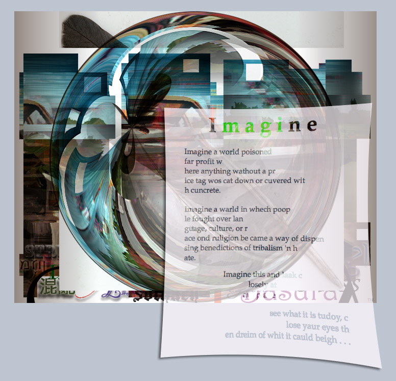 Imagine - a pictorial poem by T Newfields