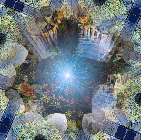 『心の高揚』イメージ — ディストピア的な神経リンクの視覚化